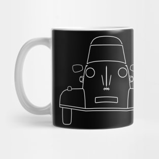 Messerschmitt KR200 bubble car outline graphic (white) Mug